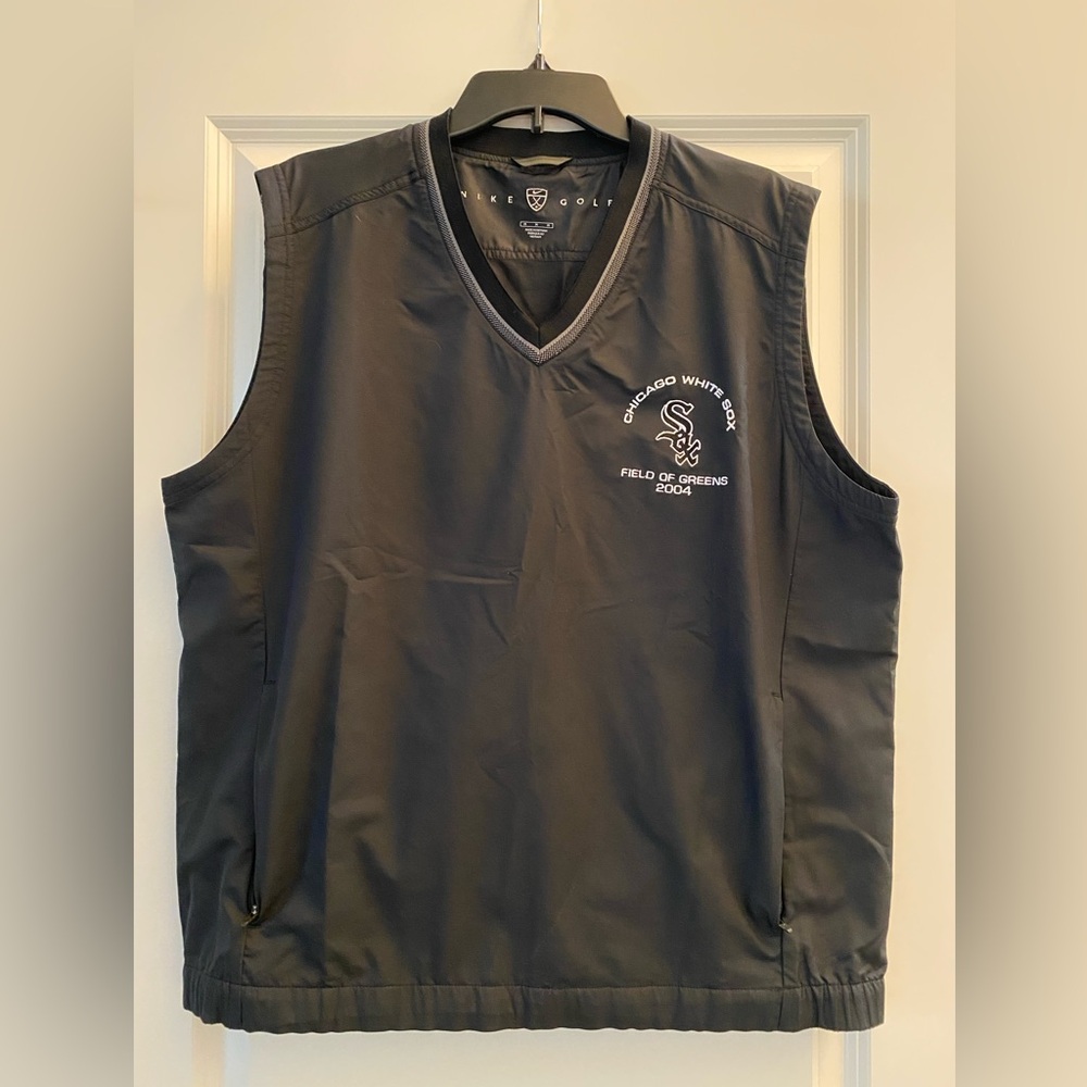 Men's Nike Field of Greens 2004 Golf Black Chicago White Sox Vest size M